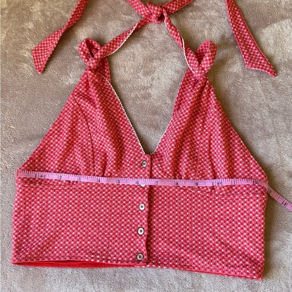 Free People Vibrant Red Knit Top - Picture 2 of 6
